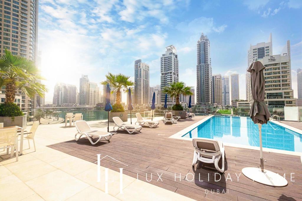 Lux Contemporary Suite With Full Marina View 6 迪拜 外观 照片