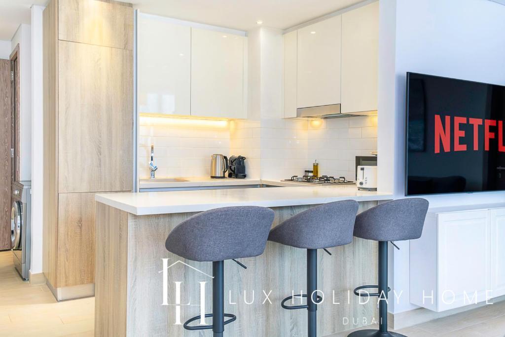 Lux Contemporary Suite With Full Marina View 6 迪拜 外观 照片