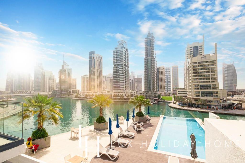 Lux Contemporary Suite With Full Marina View 6 迪拜 外观 照片